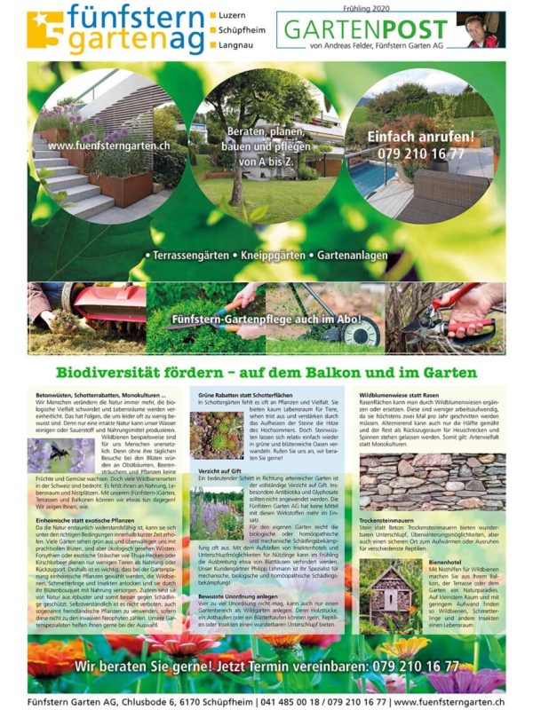 Gartenpost 2020 Seite 1