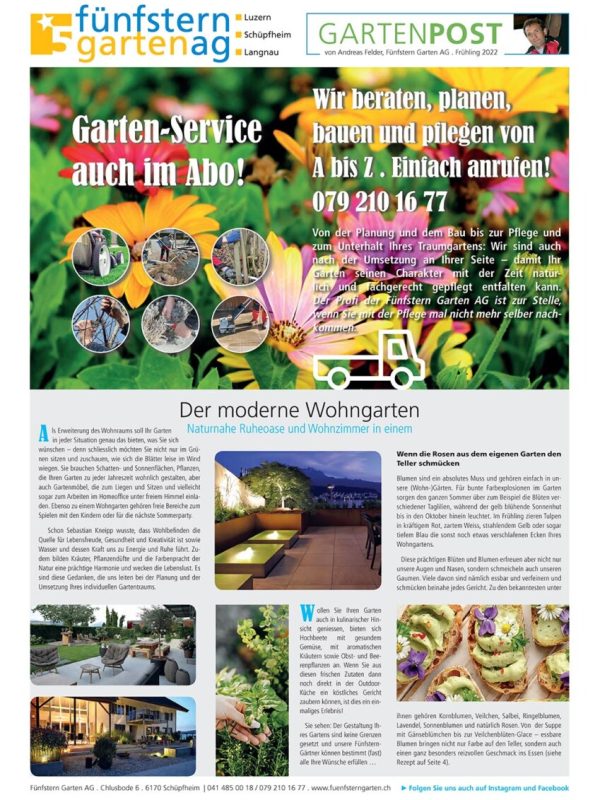 Gartenpost 2022 Seite 1