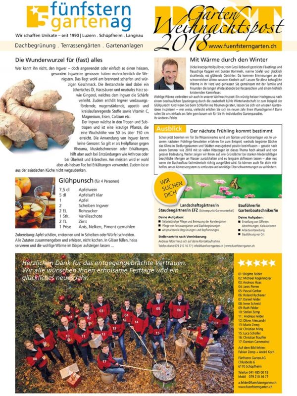 Weihnachtspost 2018 Seite 1