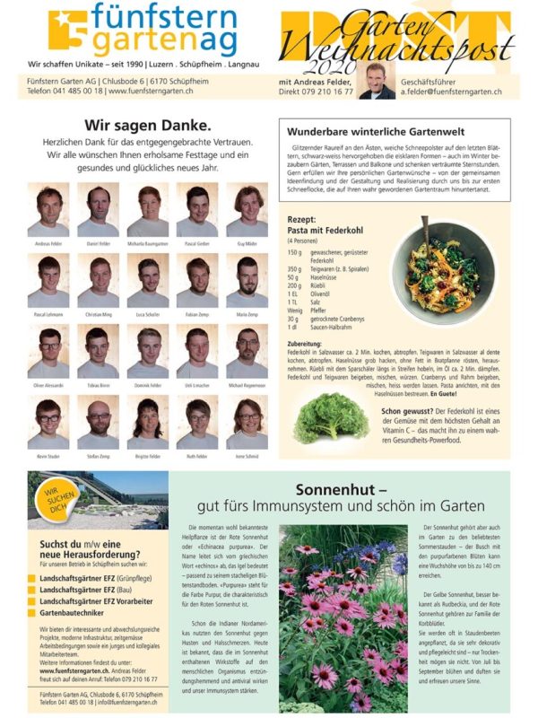 Weihnachtspost 2020 Seite 1