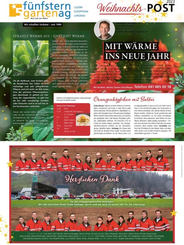 Weihnachtspost 2023 Seite 1